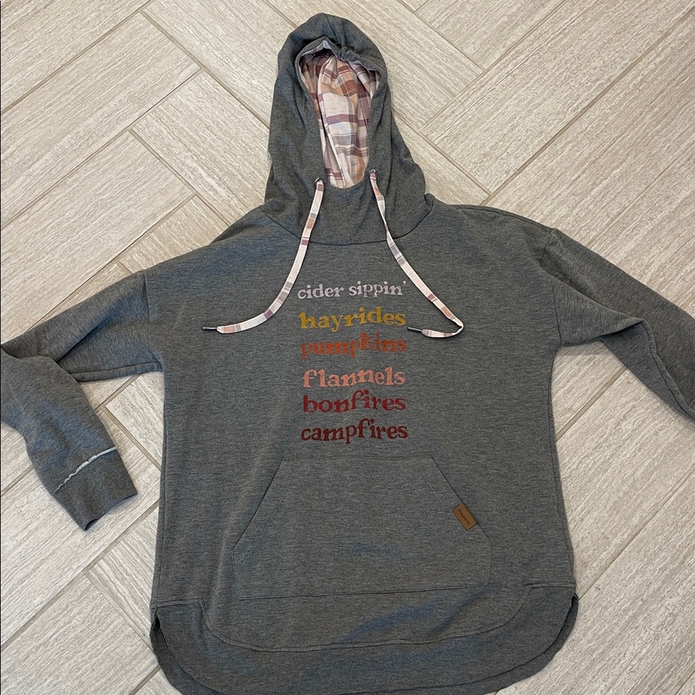 Maurice’s Gray Hoodie with Autumn Text